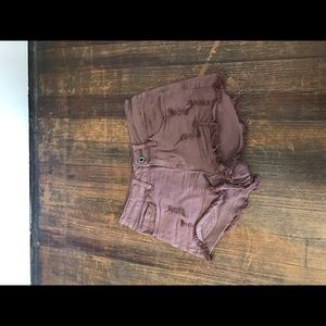 Bundle 4 for $20! Brown original distressed shorts